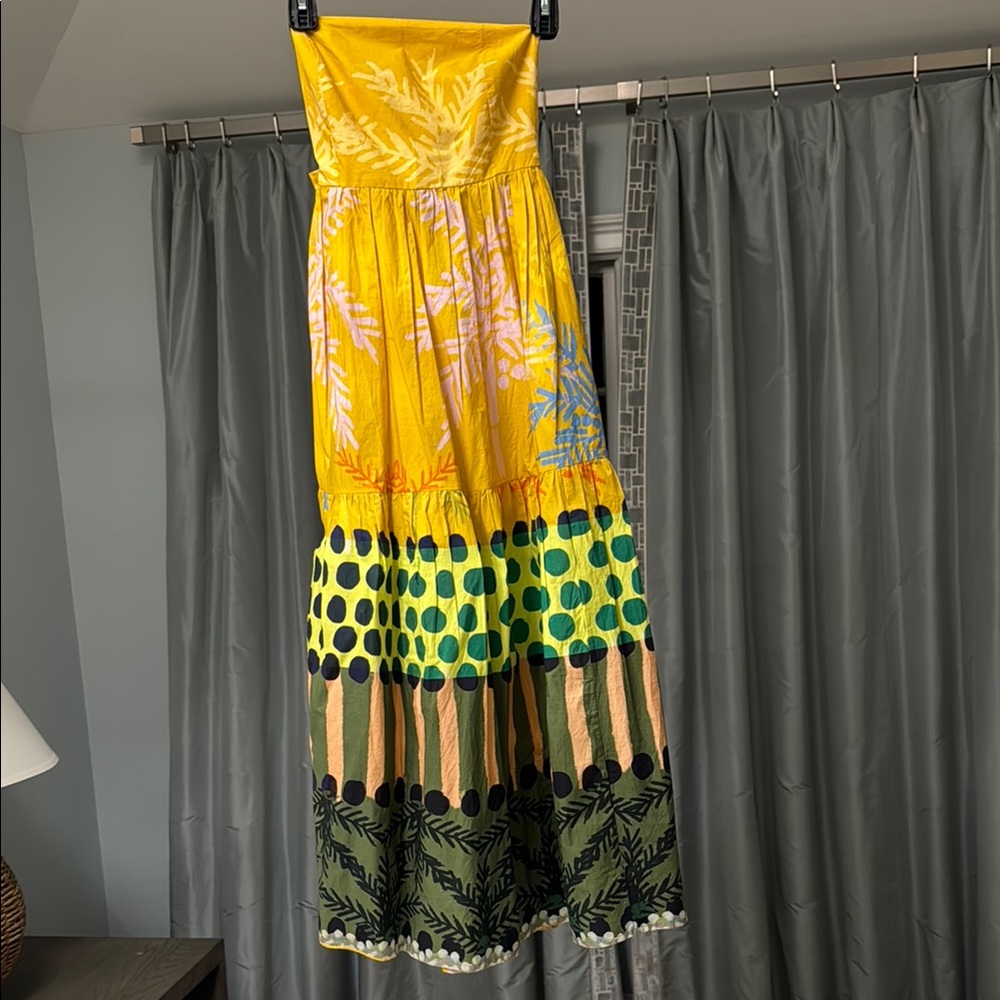 Colorful Strapless Maxi Dress